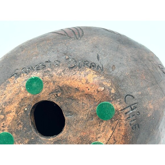 Ernesto Duran Chile Studio Ceramic Folk Art Pottery Bird Figure Vintage‎ Signed - Picture 6 of 14